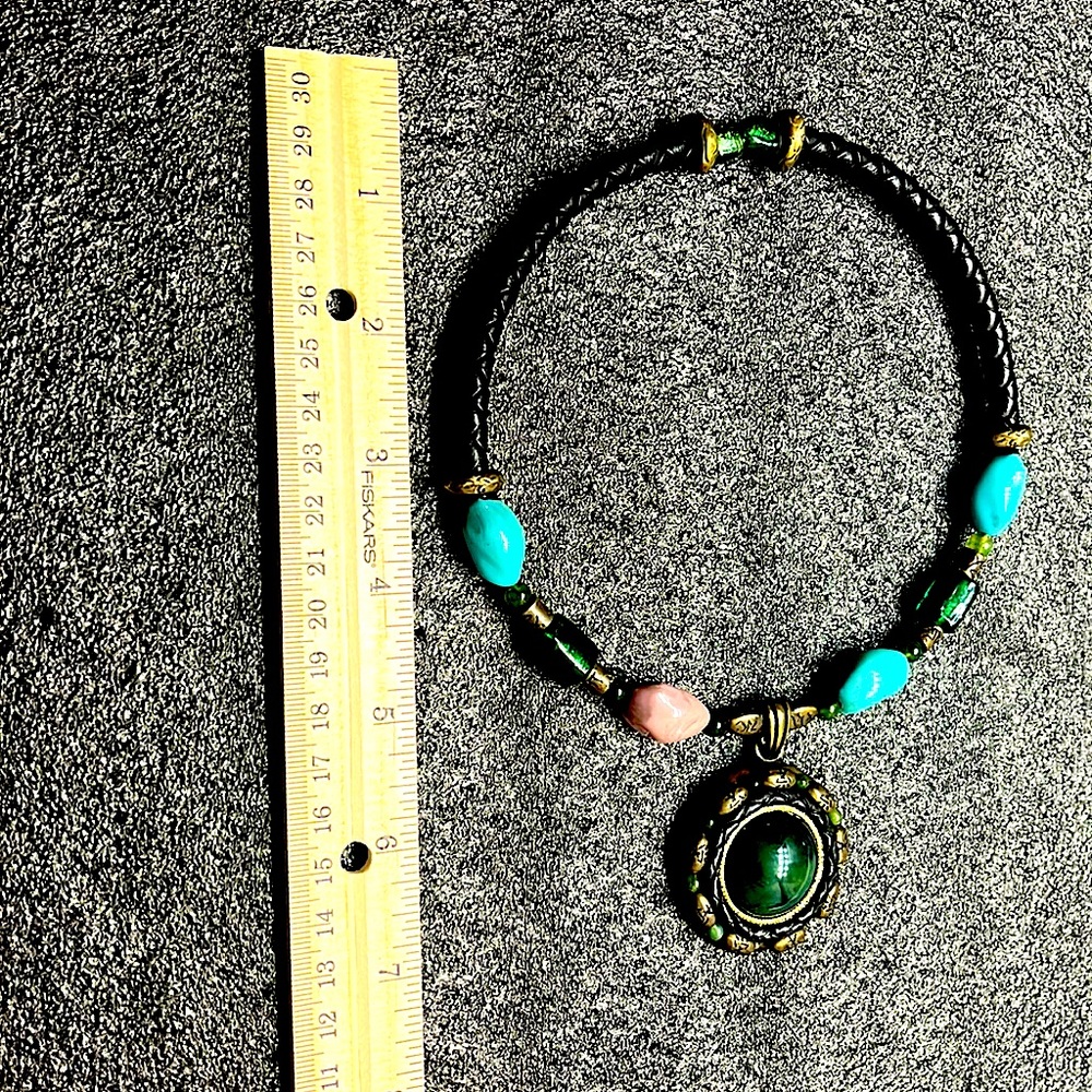 Chico’s Multi-Material And Multicolored Choker Ne… - image 2